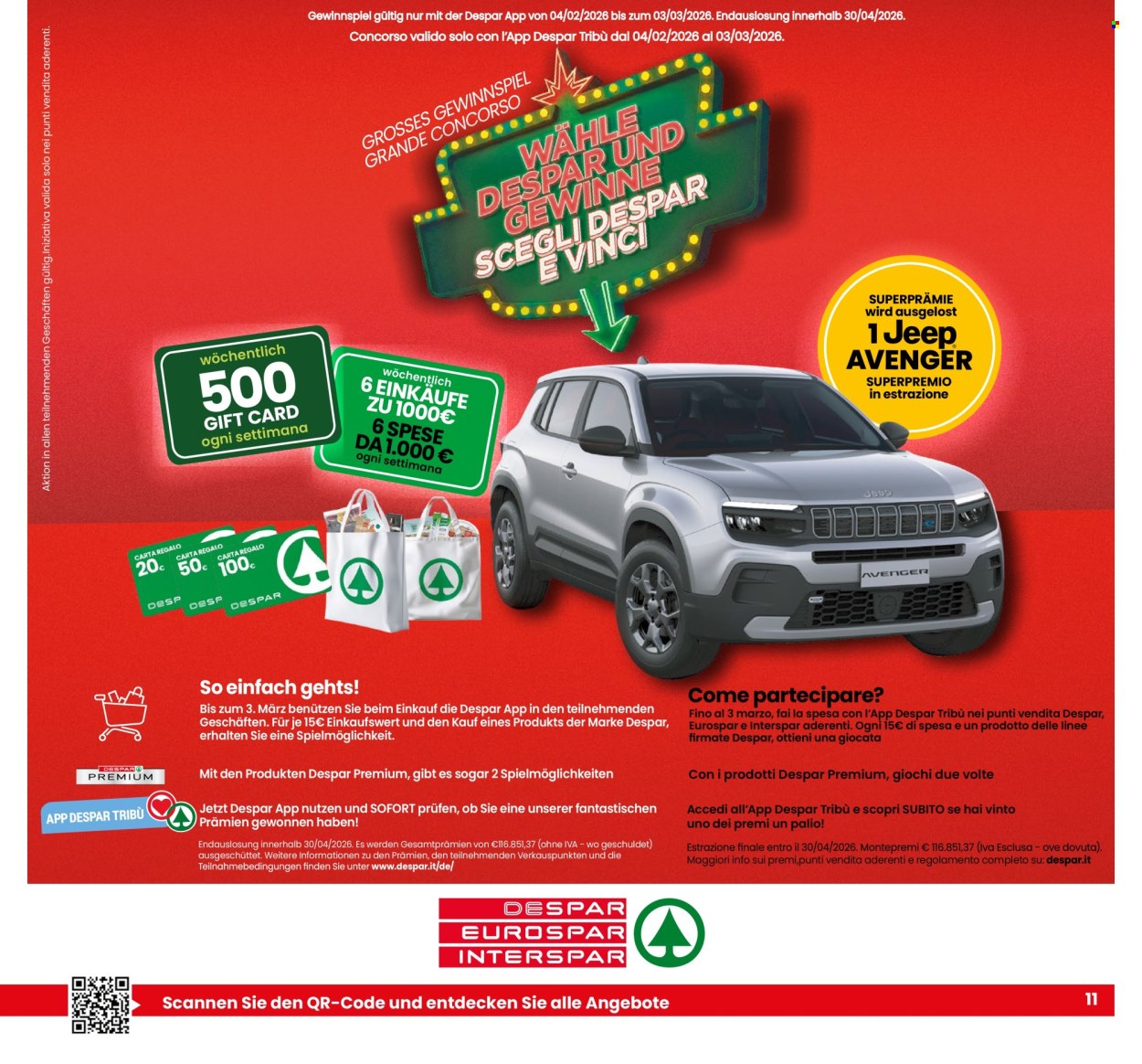 Volantino Eurospar - 5/2/2026 - 18/2/2026. Pagina 11