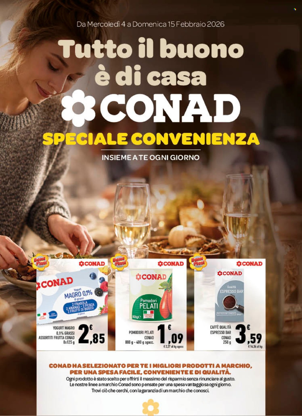 Volantino Conad - 4/2/2026 - 15/2/2026. Pagina 1