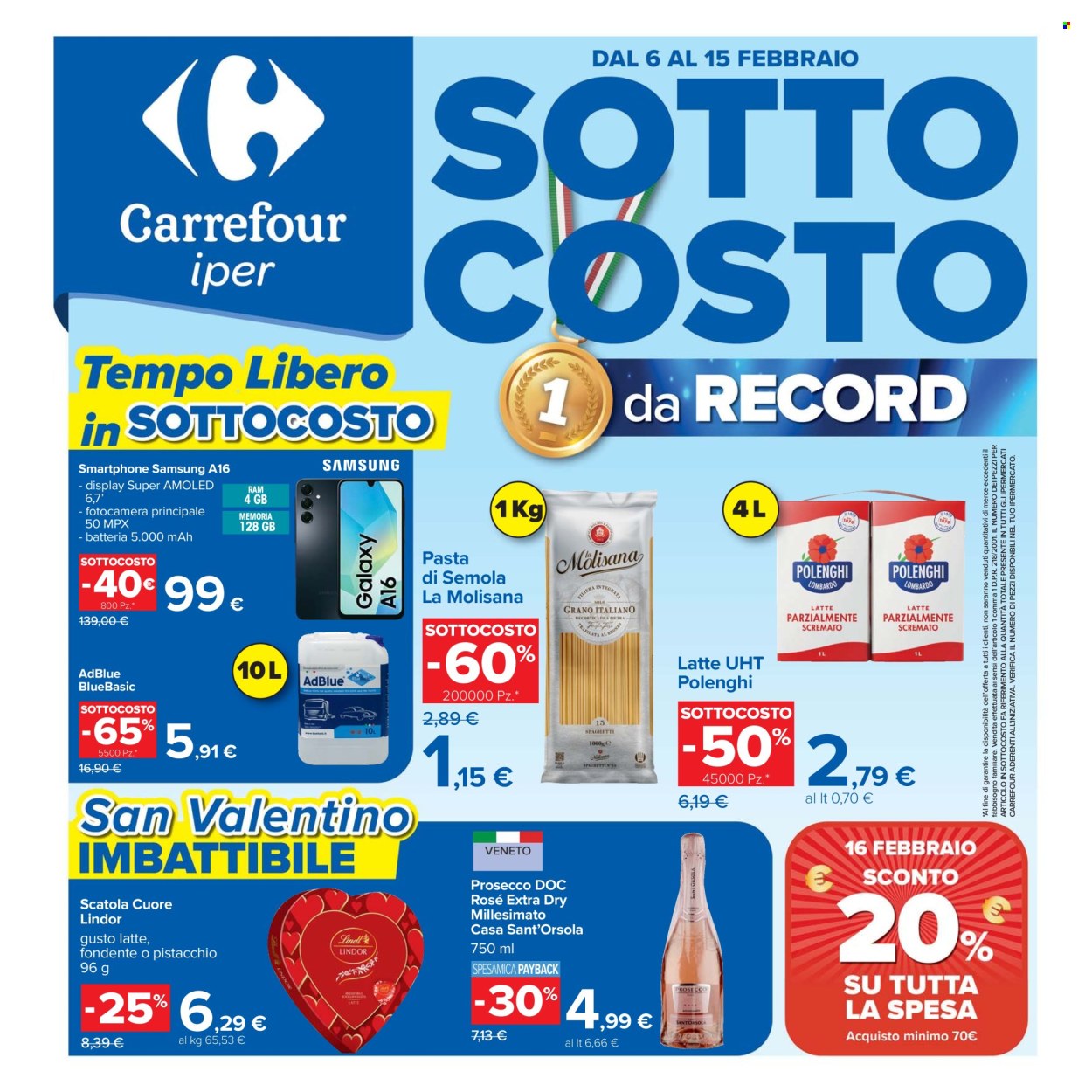 Volantino Carrefour - 6/2/2026 - 15/2/2026. Pagina 1