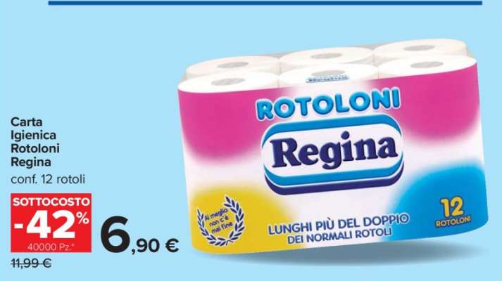 Carta Igienica Rotoloni Regina