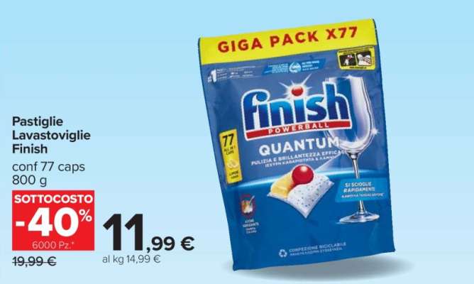 Pastiglie Lavastoviglie Finish