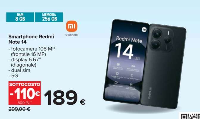 Smartphone Redmi Note 14