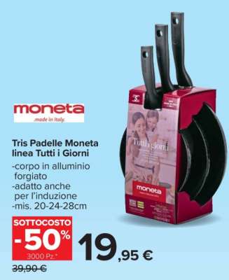 Tris Padelle Moneta linea Tutti i Giorni