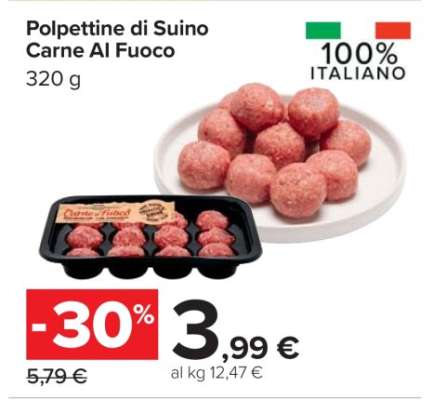 Polpettine di Suino Carne Al Fuoco