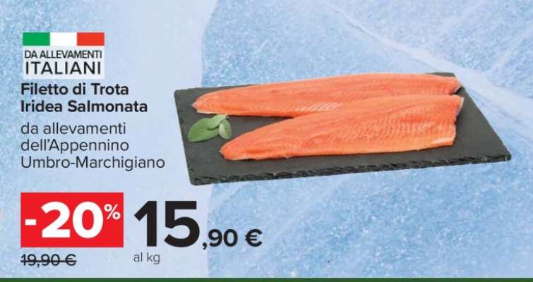 FILETTO DI TROTA IRIDEA SALMONATA