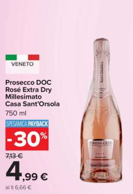 Prosecco DOC Rosé Extra Dry Millesimato Casa Sant’Orsola