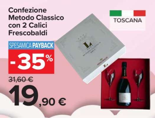 Confezione Metodo Classico con 2 Calici Frescobaldi