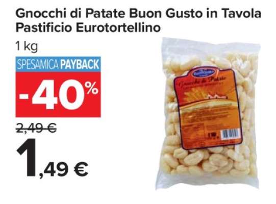 Gnocchi di Patate Buon Gusto in Tavola Pastificio Eurotortellino