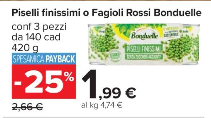 Piselli finissimi o Fagioli Rossi Bonduelle