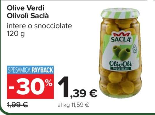 OLIVE VERDI OLIVOLÌ SACLÀ