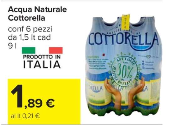 Acqua Naturale Cottorella