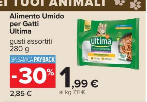 Alimento umido per gatti Ultima