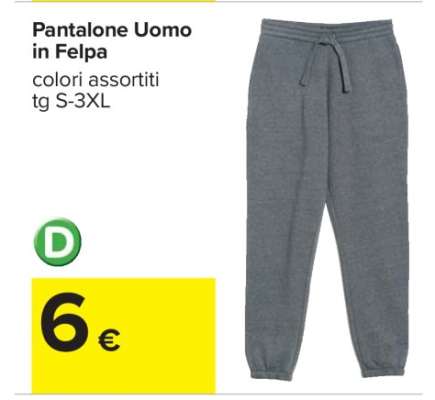 Pantalone Uomo in Felpa