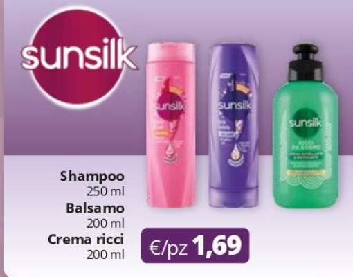 Sunsilk Shampoo, Balsamo, Crema ricci