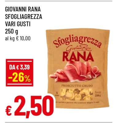 GIOVANNI RANA SFOGLIAGREZZA VARI GUSTI