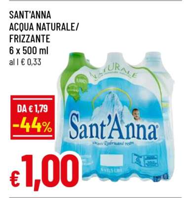 SANT’ANNA ACQUA NATURALE/FRIZZANTE