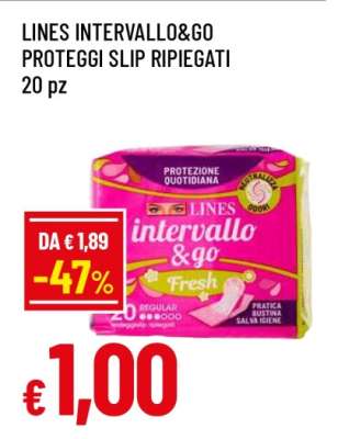 LINES INTERVALLO&GO PROTEGGI SLIP RIPIEGATI