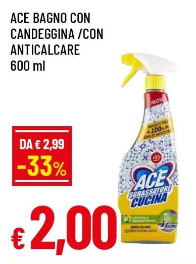 ACE BAGNO CON CANDEGGINA /CON ANTICALCARE 600 ml