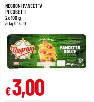 NEGRONI PANCETTA IN CUBETTI