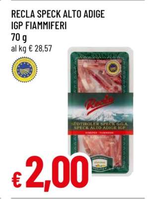 RECLA SPECK ALTO ADIGE IGP FIAMMIFERI
