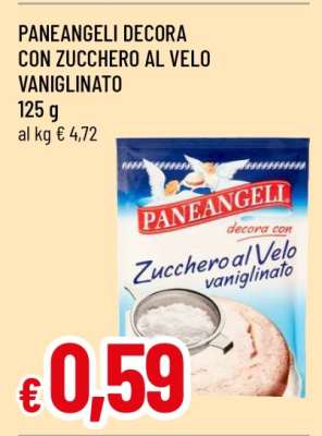 PANEANGELI DECORA CON ZUCCHERO AL VELO VANIGLINATO