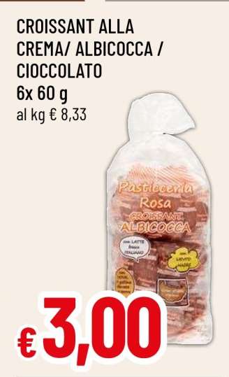 CROISSANT ALLA CREMA/ ALBICOCCA/ CIOCCOLATO