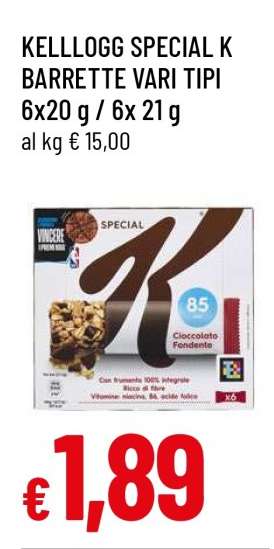 Kellogg Special K Barrette Vari Tipi