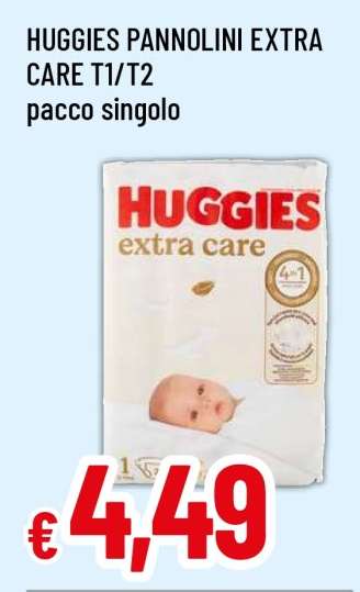 HUGGIES PANNOLINI EXTRA CARE T1/T2