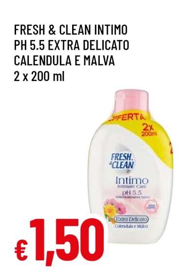 FRESH & CLEAN INTIMO PH 5.5 EXTRA DELICATO CALENDULA E MALVA