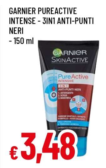 GARNIER PUREACTIVE INTENSE - 3IN1 ANTI-PUNTI NERI