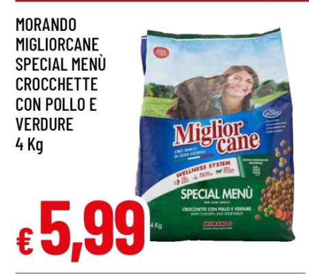 MORANDO MIGLIORCANE SPECIAL MENÙ CROCCHETTE CON POLLO E VERDURE