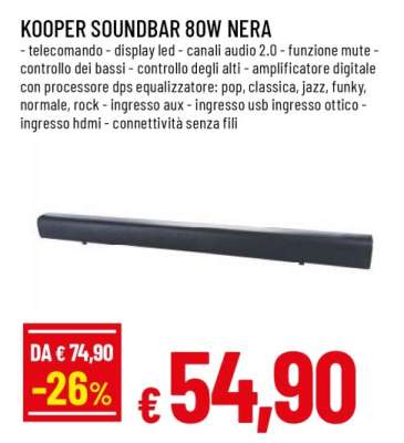 KOOPER SOUNDBAR 80W NERA