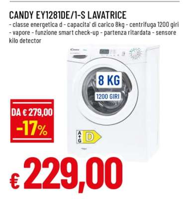 CANDY EY1281DE/1-S LAVATRICE