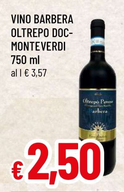 VINO BARBERA OLTREPO DOC-MONTEVERDI