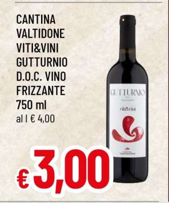 CANTINA VALTIDONE VITI&VINI GUTTURNIO D.O.C. VINO FRIZZANTE