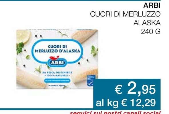 ARBI CUORI DI MERLUZZO ALASKA 240 G