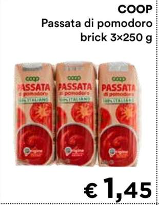 COOP Passata di pomodoro brick 3×250 g