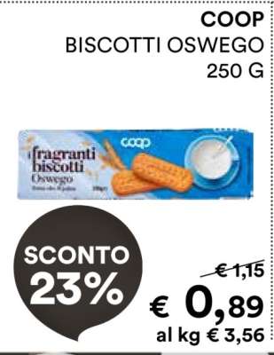 COOP BISCOTTI OSWEGO 250 G