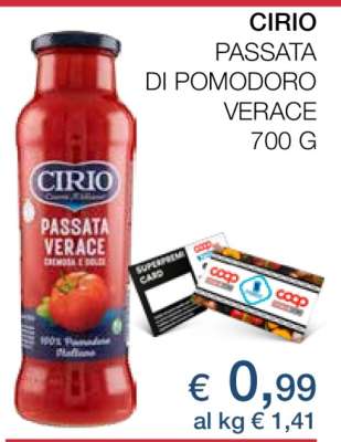 CIRIO PASSATA DI POMODORO VERACE