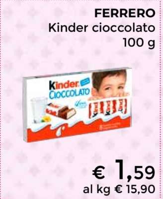 FERRERO Kinder cioccolato