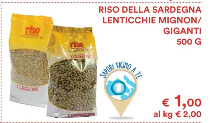 RISO DELLA SARDEGNA LENTICCHIE MIGNON/GIGANTI