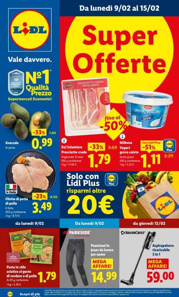 Volantino Lidl - 9/2/2026 - 15/2/2026.