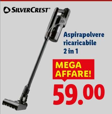 SILVERCREST Aspirapolvere ricaricabile 2 in 1