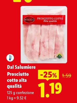 Dal Salumiere Prosciutto cotto alta qualità