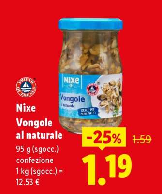 Nixe Vongole al naturale