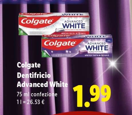 Colgate Dentifricio Advanced White