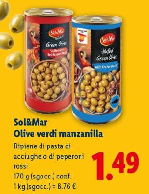 Sol&Mar Olive verdi manzanilla