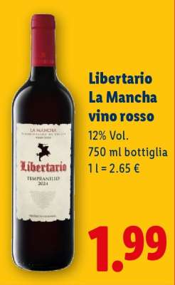 Libertario La Mancha vino rosso