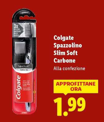 Colgate Spazzolino Slim Soft Carbone