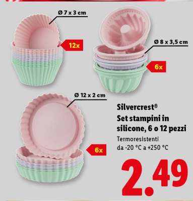 Silvercrest® Set stampini in silicone, 6 o 12 pezzi